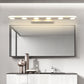 Frendorf | Rechteckige Wandlampen Vanity Simplicity Metall 4/6-Licht Weiße Wandmontierte Lampe in Warm/Weiß Licht