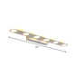 Frendorf | Rechteckige Wandlampen Vanity Simplicity Metall 4/6-Licht Weiße Wandmontierte Lampe in Warm/Weiß Licht