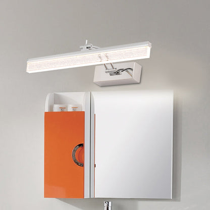 Frendorf | 16"/23.5" L LED Badezimmer Wand Vanity Licht Modernismus Silber Wand Sconce Beleuchtung mit rechteckigem Acrylschirm in Warm/Weiß Licht