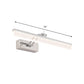 Frendorf | 16"/23.5" L LED Badezimmer Wand Vanity Licht Modernismus Silber Wand Sconce Beleuchtung mit rechteckigem Acrylschirm in Warm/Weiß Licht