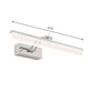 Frendorf | 16"/23.5" L LED Badezimmer Wand Vanity Licht Modernismus Silber Wand Sconce Beleuchtung mit rechteckigem Acrylschirm in Warm/Weiß Licht