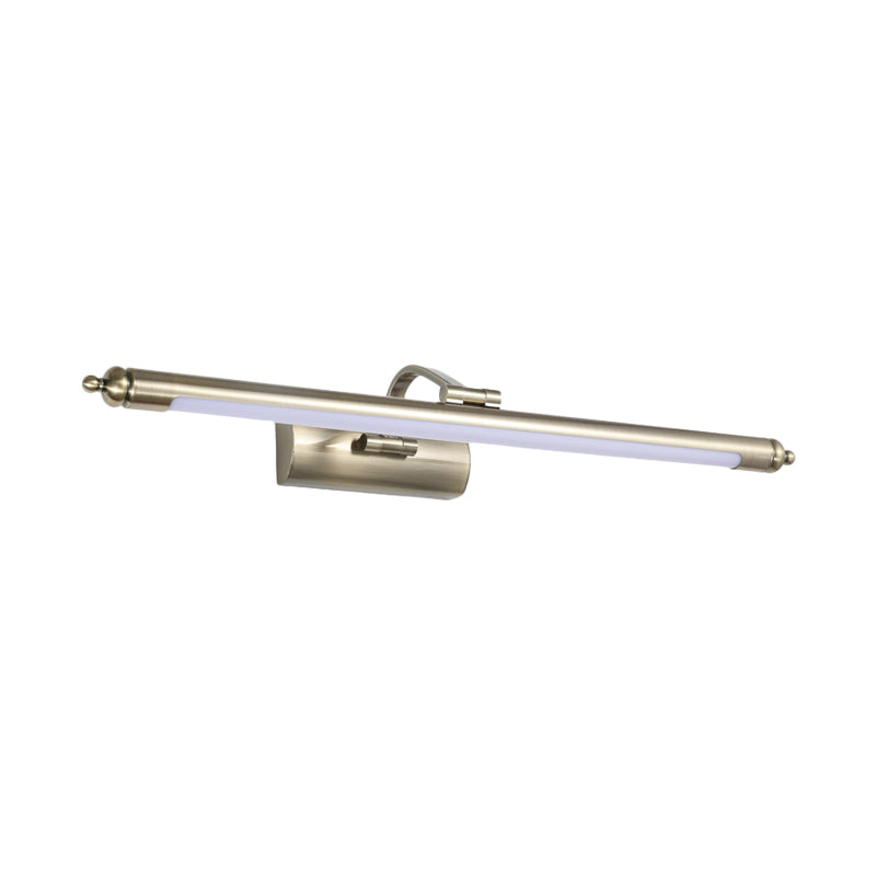 Frendorf | Verlängerte Wandbeleuchtung Ideen Modernität Metall LED WC Wandlampe in Nickel, Warm/Weiß Licht