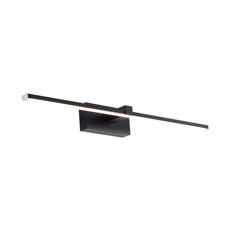 Frendorf | Gestroomlijnde Vanity Wandlamp Eenvoudige Metalen LED Zwarte Wandverlichting in Warm/Wit Licht voor Badkamer