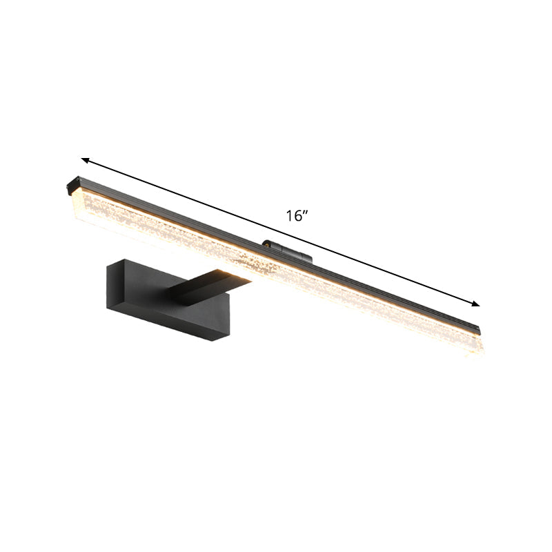 Frendorf | Moderne LED Wandlamp Fixture Zwarte Gestroomlijnde Vanity Verlichting Ideeën met Acrylaat Schaduw in Warm/Wit Licht
