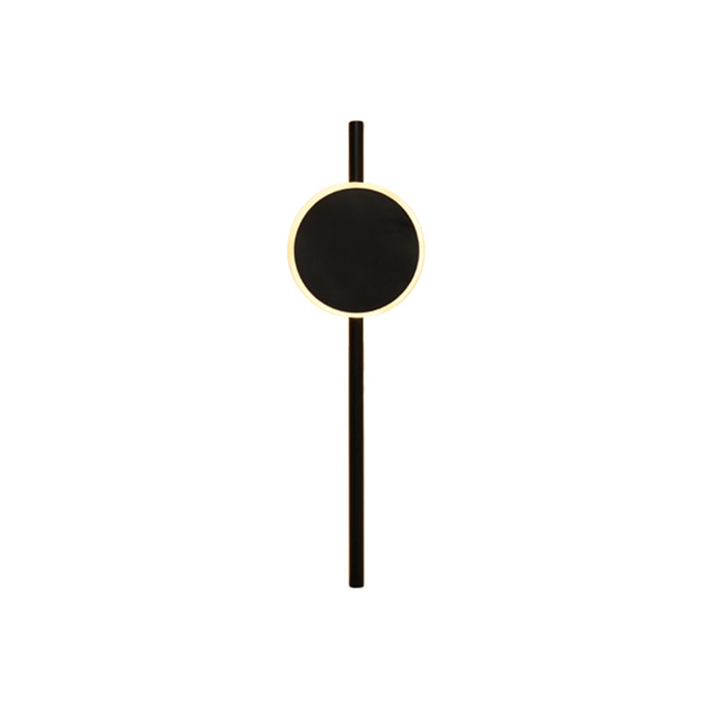 Frendorf | Nordic LED Flush Wandlamp Zwart Ronde en Bar Wandverlichting Ideeën met Metallic Schaduw in Warm/Wit Licht