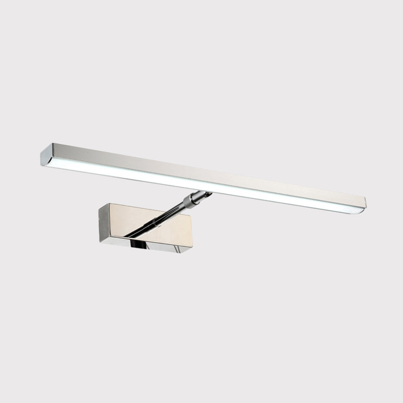 Frendorf | Metallic Linear Wandmontageverlichting Moderne LED Wandspiegelverlichting in Chroom, Warm/Wit Licht