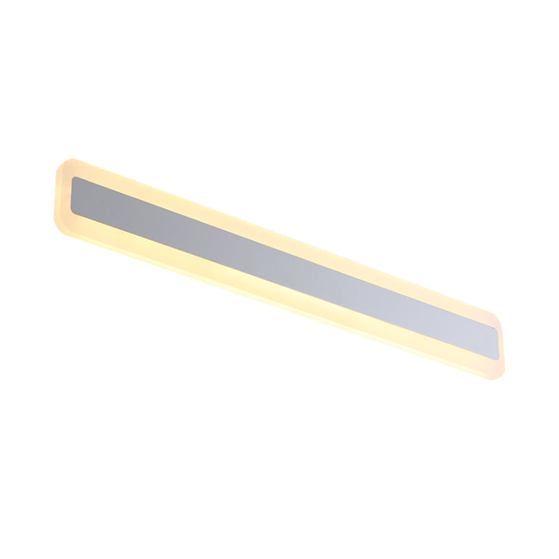 Frendorf | 16"/20.5" L LED Waschtisch Wandbeleuchtung Modern Silber Vanity Lichtarmatur mit verlängertem Metallschirm in Warm/Weiß Licht