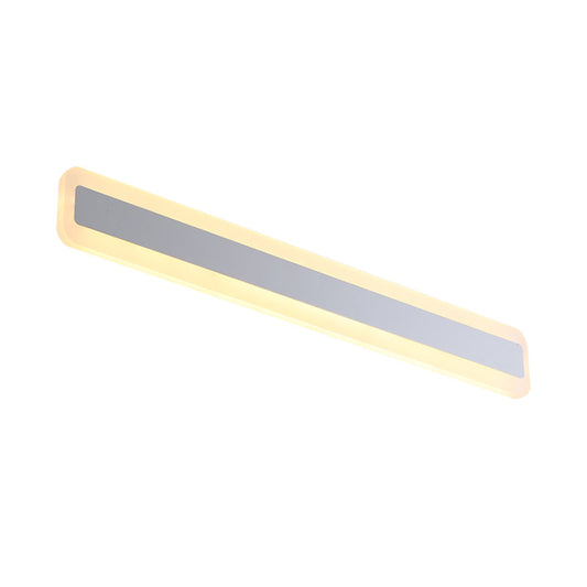 Frendorf | 16"/20.5" L LED Waschtisch Wandbeleuchtung Modern Silber Vanity Lichtarmatur mit verlängertem Metallschirm in Warm/Weiß Licht