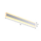 Frendorf | 16"/20.5" L LED Waschtisch Wandbeleuchtung Modern Silber Vanity Lichtarmatur mit verlängertem Metallschirm in Warm/Weiß Licht