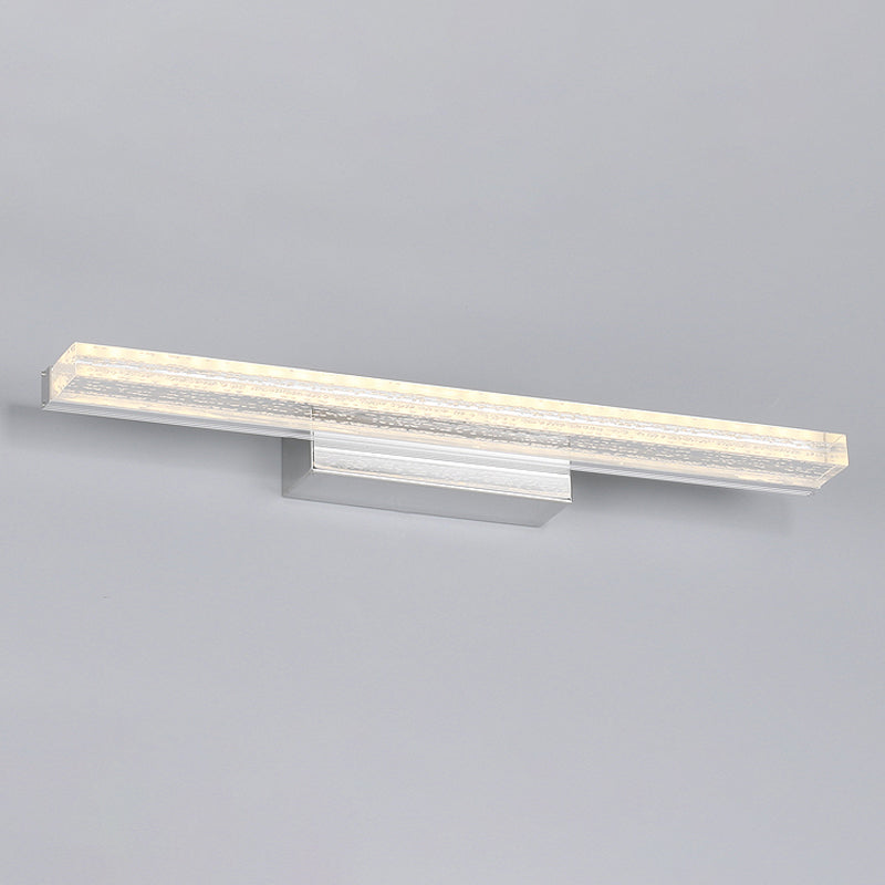 Frendorf | LED Toilet Wandlamp Moderne Zilver Muur Gemonteerde Lamp met Rechthoekige Acryl Schaduw in Warm/Wit Licht
