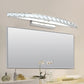 Frendorf | Kurvige Badezimmer Wandmontierte Vanity Light Klar/Champagner Kristall LED Minimal Spiegel Lampe in Warm/Weiß Licht