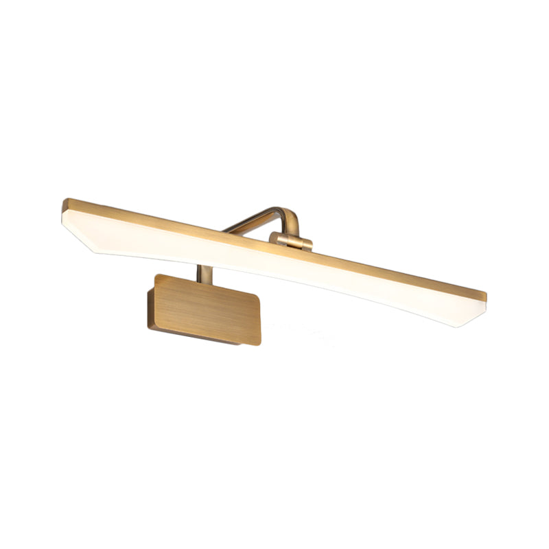 Frendorf | Modernistische Slim Vanity Lamp Metalen LED Badkamer Wandverlichting in Goud, Warm/Wit Licht