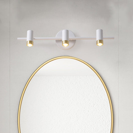 Frendorf | 3-Arm Wandmontierte Lichtarmatur Minimalismus Metall 3 Köpfe Badezimmer Spiegelleuchte in Weiß