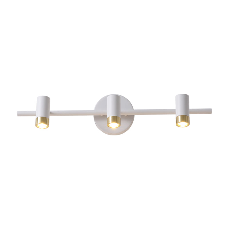 Frendorf | 3-Arm Wandmontierte Lichtarmatur Minimalismus Metall 3 Köpfe Badezimmer Spiegelleuchte in Weiß