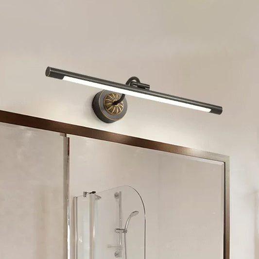 Frendorf | 17"/22" Breite Elongierte Wandlampe Einfachheit Metall LED Schwarz Vanity Spiegel Licht mit Schwenkarm