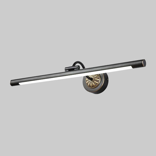 Frendorf | 17"/22" Breite Elongierte Wandlampe Einfachheit Metall LED Schwarz Vanity Spiegel Licht mit Schwenkarm