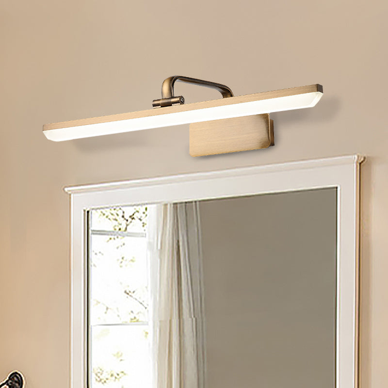 Frendorf | Zeitgenössische LED-Wandspiegelbeleuchtung mit Acrylschirm, verchromte Wandbeleuchtung Idee