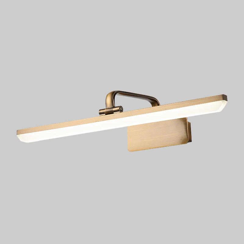 Frendorf | Zeitgenössische LED-Wandspiegelbeleuchtung mit Acrylschirm, verchromte Wandbeleuchtung Idee