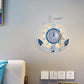 Frendorf | Metalen Anker Wand Sconces Licht Kindstijl LED Witte Wandgemonteerde Lamp met Klokontwerp in Warm/Wit Licht