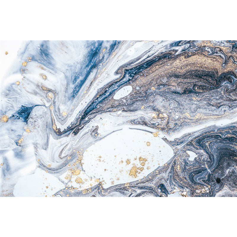 Frendorf | Blauer Novelty Teppich Polyester Abstrakter Teppich Haustierfreundlicher Waschbarer Rutschfester Teppich für das Wohnzimmer