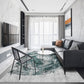 Frendorf | Moderne Abstract Teppich Rauchgrau Polyester Teppich rutschfeste Unterseite tierfreundlicher waschbarer Zonen Teppich für Zuhause