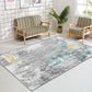 Frendorf | Moderne Abstract Teppich Rauchgrau Polyester Teppich rutschfeste Unterseite tierfreundlicher waschbarer Zonen Teppich für Zuhause