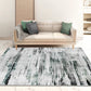 Frendorf | Moderne Abstract Teppich Rauchgrau Polyester Teppich rutschfeste Unterseite tierfreundlicher waschbarer Zonen Teppich für Zuhause