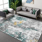 Frendorf | Moderne Abstract Teppich Rauchgrau Polyester Teppich rutschfeste Unterseite tierfreundlicher waschbarer Zonen Teppich für Zuhause