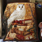 Weiße Eule In Buch Quilt