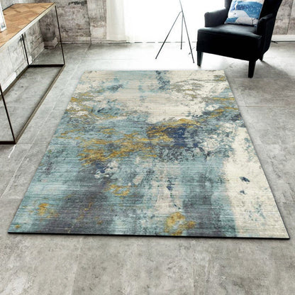 Frendorf | Groene Salon Tapijt Industriële Abstracte Tapijt Polyester Machinewasbaar Antislip Onderzijde Vloerkleed