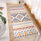 Frendorf | Bohemian Tribal Geometrisches Muster Teppich Multicolor Baumwollteppich rutschfest haustierfreundlich waschbar Teppich für Schlafzimmer