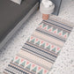 Frendorf | Bohemian Tribal Geometrisches Muster Teppich Multicolor Baumwollteppich rutschfest haustierfreundlich waschbar Teppich für Schlafzimmer