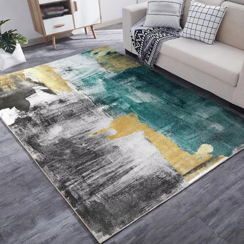 Frendorf | Multi Color Industrieteppich Polyester Abstraktes Muster Teppich Haustierfreundlicher Rutschfester Bereichsteppich für Salon