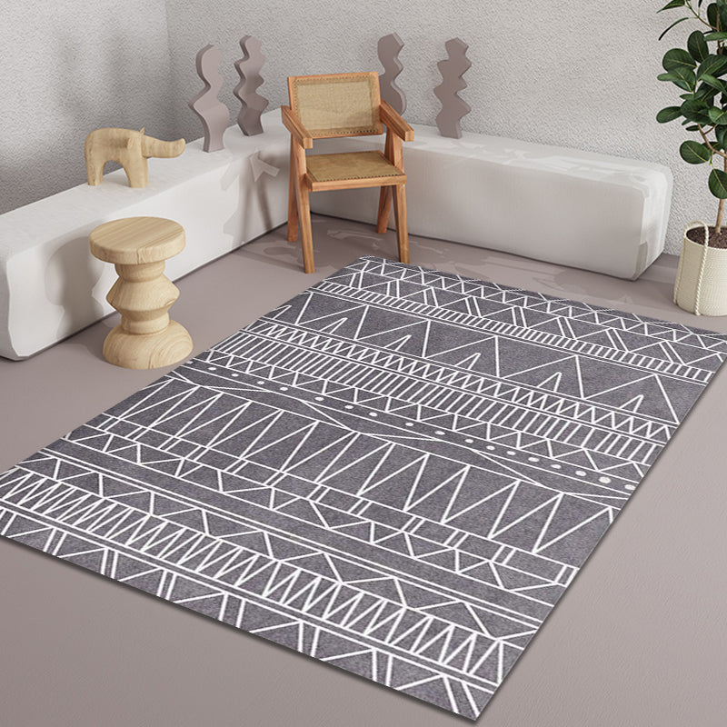 Frendorf | Böhmisches Tribal Geometrie Muster Teppich Mehrfarbig Polyester Teppich Rutschfest Fußbodenfreundlich Waschbar Teppich für Schlafzimmer
