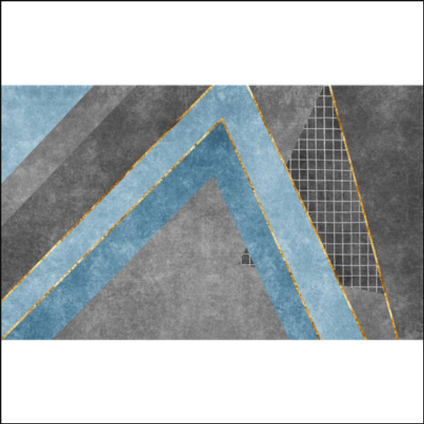 Frendorf | Grau geometrisches Muster Bereichsteppich mit Streifen Synthetik Moderner Teppich Waschbar rutschfeste Unterlage Teppich für die Stube