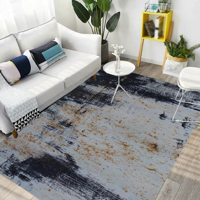 Frendorf | Donkergrijs Industrieel Tapijt Polyester Abstract Patroon Tapijt Dier vriendelijk Antislip Wasbaar Vloerkleed voor Woonkamer