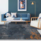 Frendorf | Donkergrijs Industrieel Tapijt Polyester Abstract Patroon Tapijt Dier vriendelijk Antislip Wasbaar Vloerkleed voor Woonkamer
