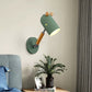 Frendorf | Metalen Trojan Vorm Wandlamp 1 Hoofdkind Scandinavische Stijl Wandlamp in Groen voor Studiehoek