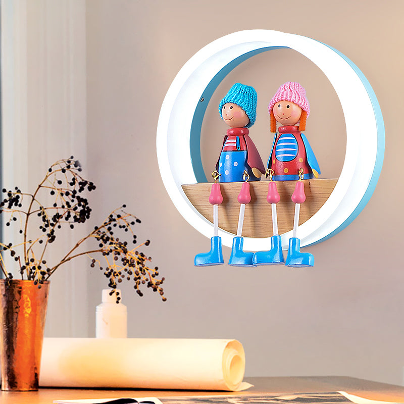 Frendorf | Cartoon Big O Wandlamp met Koppeltje Acryl Wandlamp voor Kinder Slaapkamer Restaurant
