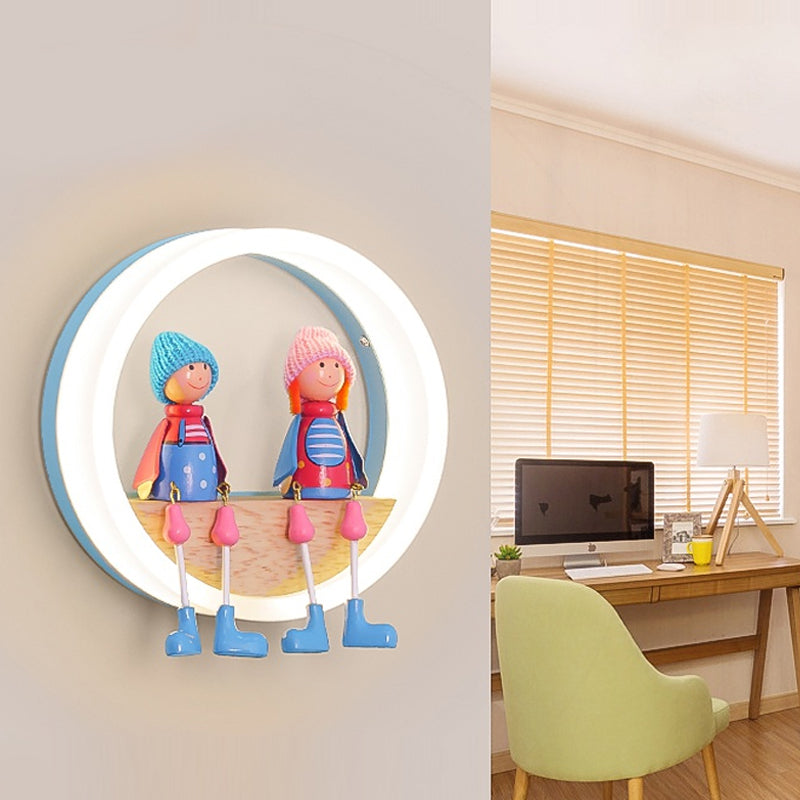 Frendorf | Cartoon Big O Wandlamp met Koppeltje Acryl Wandlamp voor Kinder Slaapkamer Restaurant
