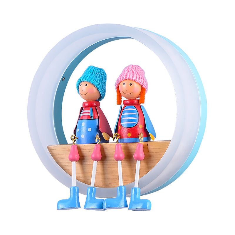 Frendorf | Cartoon Big O Wandlamp met Koppeltje Acryl Wandlamp voor Kinder Slaapkamer Restaurant