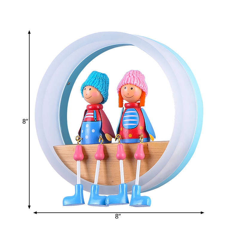 Frendorf | Cartoon Big O Wandlamp met Koppeltje Acryl Wandlamp voor Kinder Slaapkamer Restaurant