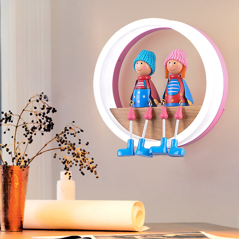 Frendorf | Cartoon Big O Wandlamp met Koppeltje Acryl Wandlamp voor Kinder Slaapkamer Restaurant
