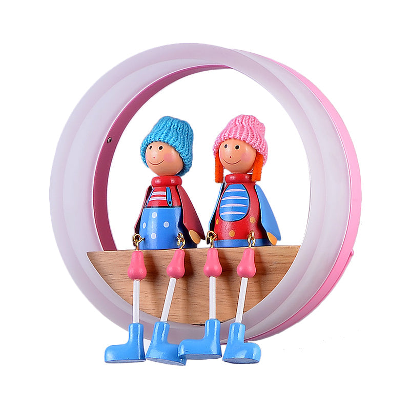Frendorf | Cartoon Big O Wandlamp met Koppeltje Acryl Wandlamp voor Kinder Slaapkamer Restaurant