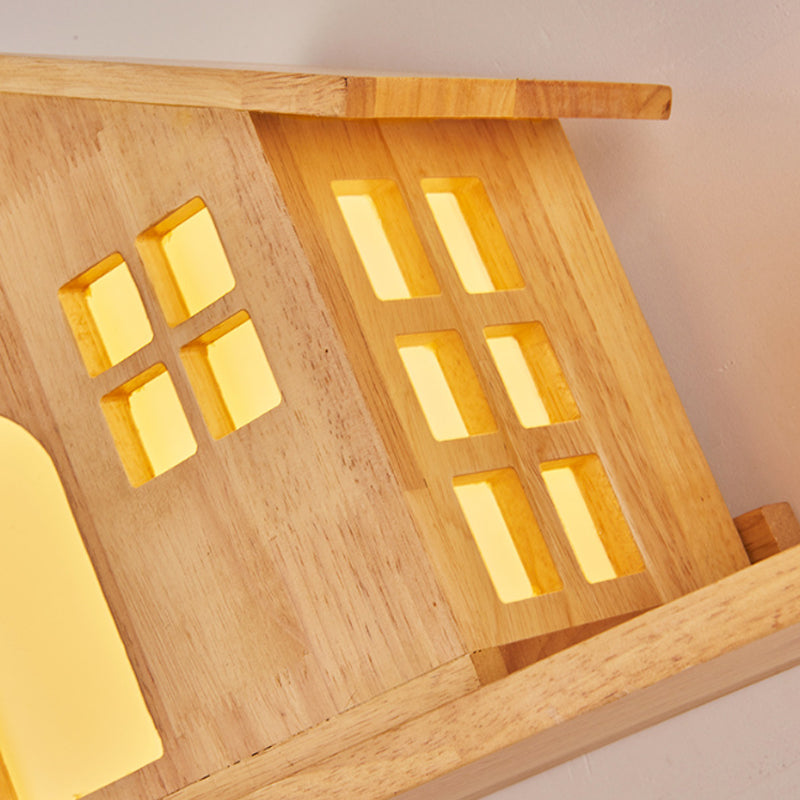 Frendorf | Wood House Wandlamp Trap Woonkamer Hedendaagse Sconces Lamp in Beige