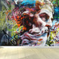 Funky Graffiti Muster Wandtapete Zeitgenössisches Vliesmaterial Wandverkleidung