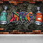 Funky Graffiti Muster Wandtapete Zeitgenössisches Vliesmaterial Wandverkleidung