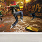 Funky Graffiti Muster Wandtapete Zeitgenössisches Vliesmaterial Wandverkleidung