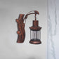 Frendorf | Kerosene Gang Wall Light Fixture Coastal Clear Glass 1 Light Black/Koper Sconce Lamp