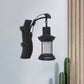 Frendorf | Kerosene Gang Wall Light Fixture Coastal Clear Glass 1 Light Black/Koper Sconce Lamp